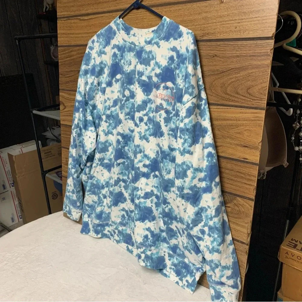 Levi’s crewneck sweatshirt size XL oversized blue and white with orange - Picture 3 of 8